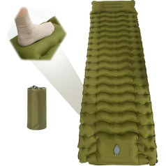 Camping Sleeping Mat, Self-Inflating with Foot Press Pump, 3.2 Inch Upgrade Camping Mat, Ultralight Waterproof Air Mattress, Thickened Sleeping Mat Outdoor with Cushion for Hiking, Outdoor, Travel