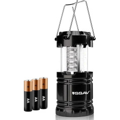 LED Camping Lantern Solar Powered Rechargeable 4000mAh Power Bank IPX4 Splashproof Outdoor Flashlight Multipurpose Camping Light for Hurricane Emergency, Camping, Hiking and