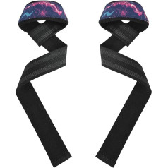 Lightening Blue Safari lila Fitness-Hebebänder, Neopren, gepolsterte Handgelenkgurte für Gewichtheben, Fitnessstudio, Kreuzheben, Workout Correas de Muneca