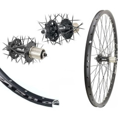Bärwinkels Rear Wheel 26 Inch Disc MTB 21-559 Hollow Chamber Rim 6 Hole 8-10 Speed Industrial Bearing Black