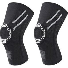 VIDECOR Knee Support, Pack of 2, Compression Knee Sleeves for Men and Women, Professional Elastic Knee Pads for Relief of Joint Pain, Arthritis, Rehabilitation, Black-XXL