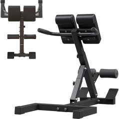 Home/Commercial Workout Bench, Folding Roman Chair Whole-Body Training Bench for Hyperback Extension/Abs Exercise, with Adjustable Angle Height Cushion