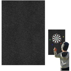 Dart-Wandschutz – Wandschutz für Dartpfeile aus dickem Filz | große schwarze Rückseite für Klassenzimmer, Büro, Garage, Außenbereich