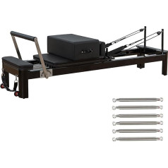 Pilates Reformer Maschine, Verlängerte Pilates Ausrüstung für Home Workouts, Reformer Pilates Anzug mit Pilates Sitzbox, Springboard, für Krafttraining Übung