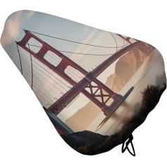 Golden Gate Bridge Fahrradsitzbezug für Männer und Frauen, wasserabweisend, Heimtrainer-Sitzkissen, verstellbarer Fahrradsitz für Outdoor-Radfahren