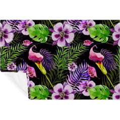 BestIdeas Sommerdecke mit tropischem Muster, weich, warm, gemütlich, Überwurf für Bett, Couch, Sofa, Picknick, Camping, Strand, 150 x 100 cm