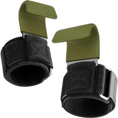 QSTDGVPW 2 x Weight Lifting Hooks High Performance Lifting Joint Straps Premium Powerlifting Grips Wrist Padded for Deadlift Weight Lifting