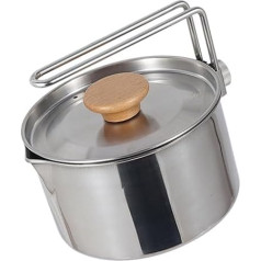 YiQinzcxg Durability Camping Cookpot Portable Kettle for Hiking Compact Travel Kettle for Cooking and Soup Making