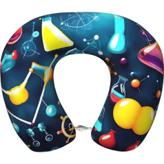 Abstract Memory Foam Travel Pillow Suitable for Airplane Sleeping Travel