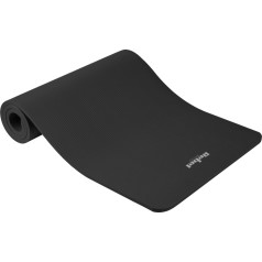 Cvingrošanas paklājiņš jogai, pilates, fitnesam, 183x61cm, biezums 1,5cm, materiāls NBR, melns, ACTIVE
