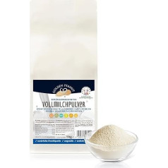 Instant Whole Milk Powder, 1 kg, 26% Fat Content, 27.3% Protein, Nutritious Spray-Dried Powder, Very Creamy, Made in Germany