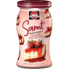 Schwartau Velvet Limited Edition Strawberry Cheesecake Style | Passed | Fruit Spread without Pieces and No Seeds, 270 g
