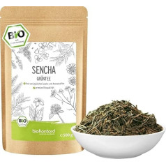 Sencha Tea Organic 500 g I Loose and Cut I Aromatic Organic Sencha Green Tea I 100% Natural I bioKontor