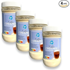 AH Coffee White Caffie Creamer from Holland, 4 x 400 g, Camping, Festival, Gluten-Free, Lactose Free, Total Weight 1600 g