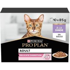 PRO PLAN Delicate Digestion Turkey Adult Wet Cat Food 10 x 85g