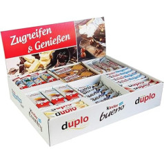 Ferrero Top Brand Box with 78 Bars in 8 Varieties, with Children Bueno, Children's Country, Children's Bar, Duplo and Hanuta, Pack of 1 (1 x 2 kg)