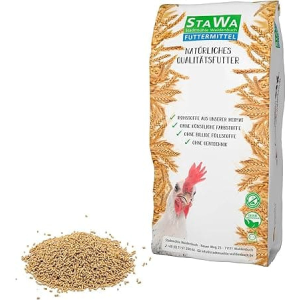 STAWA Quail Grain Base, 2 mm Pellets Quail Food, GMO Free, No Artificial Preservatives and Dyes, 10 kg