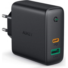 Pa-d1 tīkla lādētājs 2xusb power delivery (1xusb a+1xusb c) 5.4a 30w dynamic detect