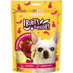 Pan Mięsko augļi un dārzeņi banāns ar pīli suņu kārums 100g