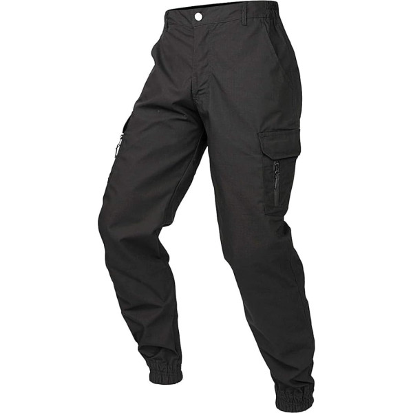 Carworni Men's Tactical Cargo Trousers, Waterproof, Many Pockets, Ripstop Trousers, Outdoor Military Hiking Trousers