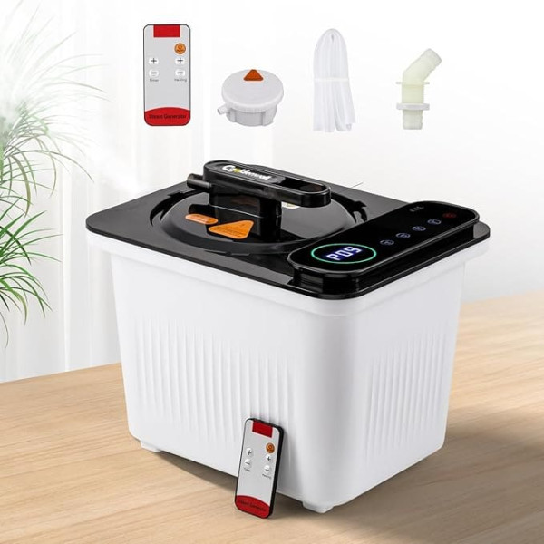 CGOLDENWALL Portable Steam Sauna Steam Generator 3 L, Home Sauna Mini Steamer with Remote Control, Touchscreen Control, Suitable for Sauna Tent, 2000 W