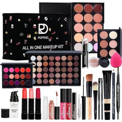 JasCherry BOX04A 24-Piece Make Up Set, Complete Makeup Set for Women and Girls, Ideal Cosmetic Gift for Lips, Face and Eyes