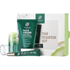 Shakeup Cosmetics Shakeup 3 Piece Starter Set, Skin Care Gift Set for Men, Daily Facial Cleanser, Moisturising Moisturising Pen and Plumping Lip Tight