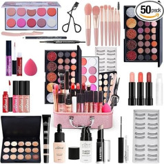 Professional Makeup Sets, MKNZOME Vanity Case, Make-Up Set, Women's Make-Up Set, Makeup Palettes, Cosmetics, Eyeshadow, Lip Gloss, Birthday, Christmas Gift Set