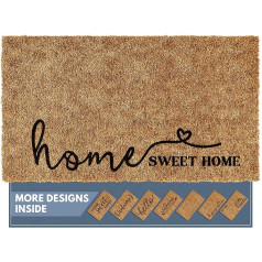 Barnyard Designs Home Sweet Home Doormat Welcome Mat Outdoor Mat Large Front Door Mat Indoor Entrance Back Door Mat Outdoor Entrance Porch Rug Farmhouse Home Spring Autumn 76x43cm Brown