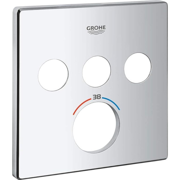 GROHE Rosette (durable), square, chrome, 49042000
