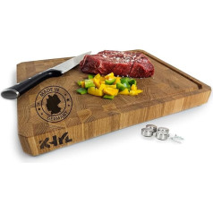 Made in Germany – KHYL® The Slanted Chopping Board – Real Wood Oak – 40 x 30 x 4 cm Extra Large – End Grain Wood – Extra Thick Solid – Chopping Board – Chopping Block – Butcher Block
