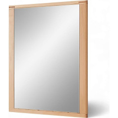 Stella Trading Nature ONE Wall Mirror in Solid Heartwood Beech FSC Certified - Versatile Mirror for Hallway & Wardrobe - 74 x 93 x 4 cm (W x H x D)