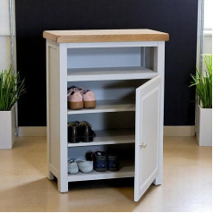 GROF Furniture Shoe Cabinet Hallway Storage Unit Oak Cabinet Organiser Shoe Rack Wood Hallway Living Room Furniture