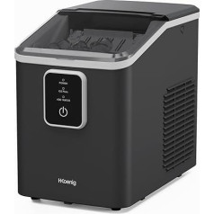 H.Koenig Ice Cube Maker KUB12 - 12kg in 24 Hours, 2 Ice Cube Sizes, Portable, Compact, Quiet, 1 Litre, Ice Cube in 6 Minutes, Ice Scoop
