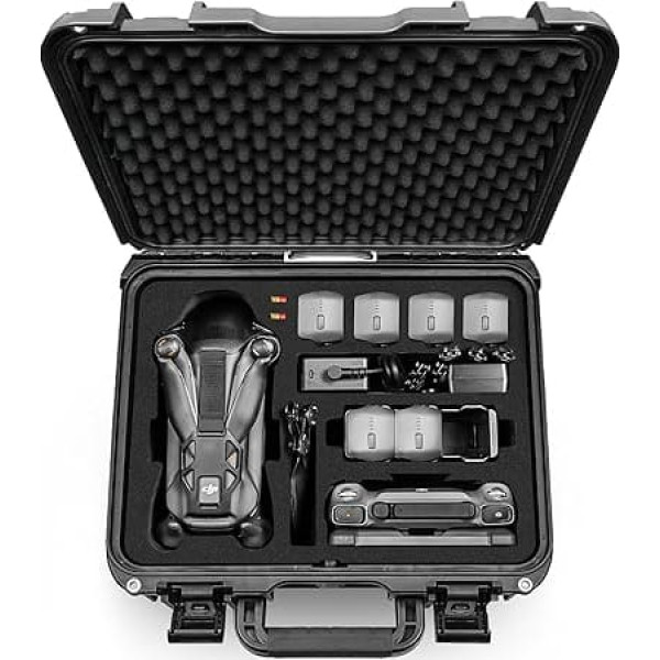 LEKUFEE Waterproof Hard Case for DJI Mavic 4 Pro Drone, Creator Combo, Fly More Combo, DJI RC Pro 2, DJI RC 2, Batteries (7 Pieces), Charging Station and Other Accessories (Case Only)