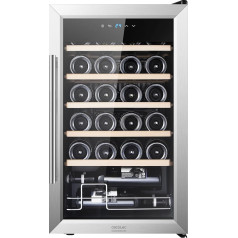 Cecotec Drinks Fridge - 24 Bottles Bolero GrandSommelier 2450 Inox Compressor. Adjustable Temperature from 5-18°C, High Performance, Quiet Operation and Vibration-Free