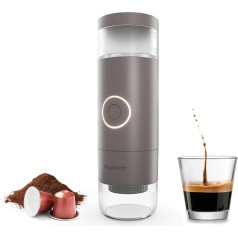 Mugshott Portable Coffee Maker - For Ground Coffee and Capsules - 120ml Water Tank - With App Control - 19 Bar Pressure