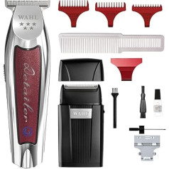 Wahl Professional Trimmer and Razor Bundle, Cordless Detailer Barber Trimmer, Wide T Blade for Straight Lines, Ultra Close Fade, Perfect for Salon Use