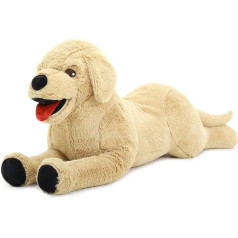 MorisMos Labrador Retriever Lying Dog Cuddly Toy XXL, Light Brown Giant Plush Dog Stuffed Toy, Birthday Gift Children Baby 75 cm