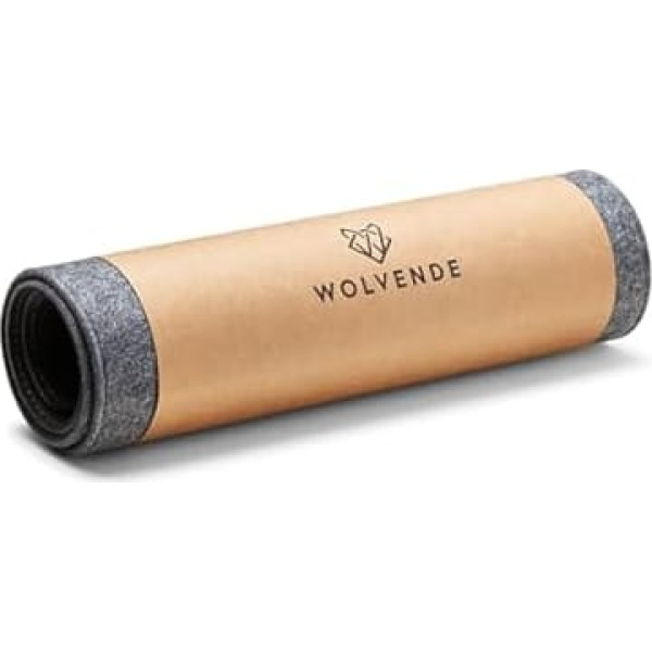 Wolvende Premium Felt Desk Mat, Large 40 cm x 90 cm, Multifunctional Desk Mat for Home Office, Medium Grey