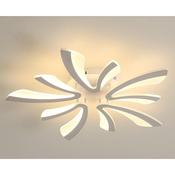 Comely LED Ceiling Light, 50 W LED Ceiling Light, 3000 K Warm Light Flush Mount Acrylic Modern Lighting with Remote Control for Living Room Bedroom, 70 cm