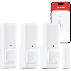 SwitchBot Door Window Contact Sensor, Wireless Home Security System, Door and Window Switch Detector with Alarm, Add SwitchBot Hub (3)