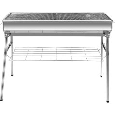 gzcmxh Portable Outdoor Barbecue Grill Foldable Charcoal Grill BBQ Outdoor Camping Barbecue Grill Charcoal Grill (Larger)