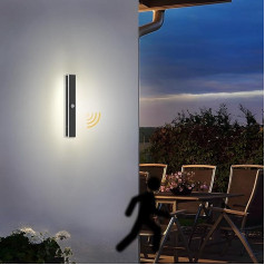 ANKBOY 40 cm Wall Light Motion Sensor Outdoor/Indoor Long Outdoor Wall Lights with Motion Sensor LED Waterproof IP65 Modern Outdoor Light Wall for Villa Entrance Patio Natural White 4000 K