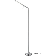 Trio Leuchten Filigran 420490107 LED Floor Lamp Metal Nickel Matt 1x 6 Watt Push Dimmer