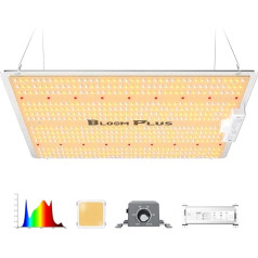 BLOOM PLUS LED Grow Lamp BP1500 Dimmable Plant Lamp Full Spectrum Grow Light for Indoor Plants Sowing Vegetable Stage and Flowering Plant Growing Lamp with 578 Samsung Diodes