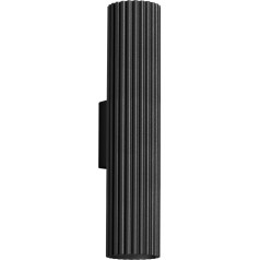 SOLLUX lighting Indoor Wall Light Aluminium 1 Bulb 6.5 x 8 x 30 cm Carbon Black