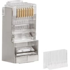 Tīkla savienotājs rj45 8p8c cat.6 ftp (100gab) ar vadotnēm vadiem un kabeļiem