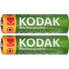 Kodak Ni-MH AA 2600mAh uzlādējamas baterijas, 2 gab.