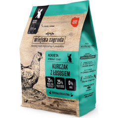 Wiejska Zagroda vistas gaļa ar lašiem sausa kaķu barība 400g